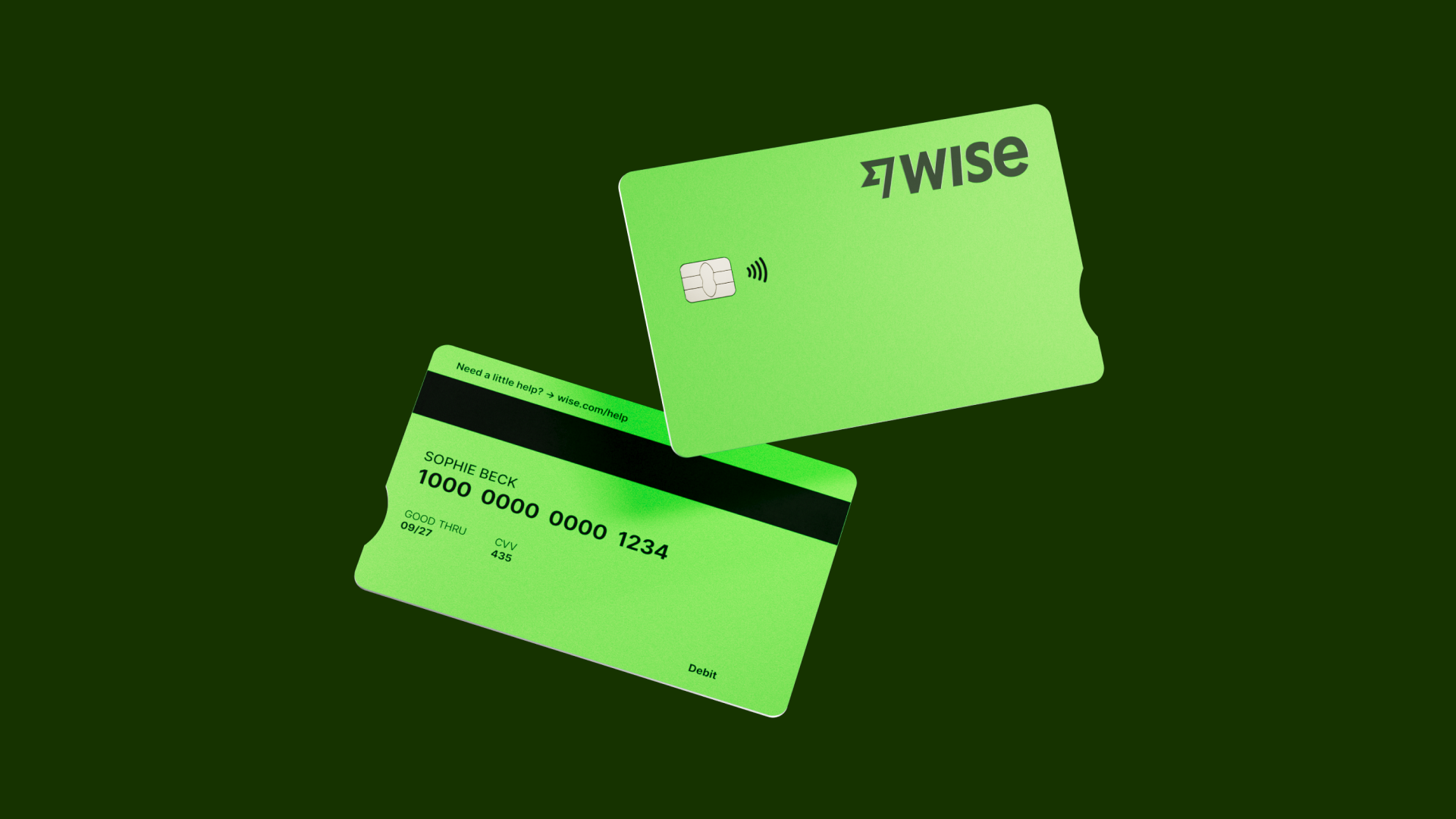 Two Wise debit cards